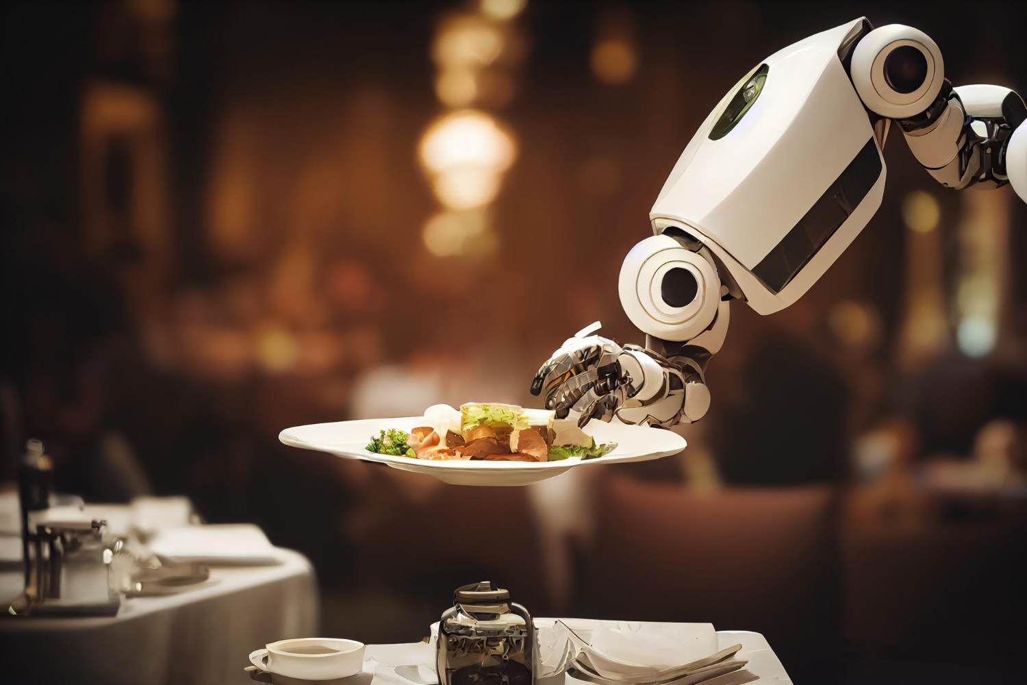 robot เสริฟอาหาร